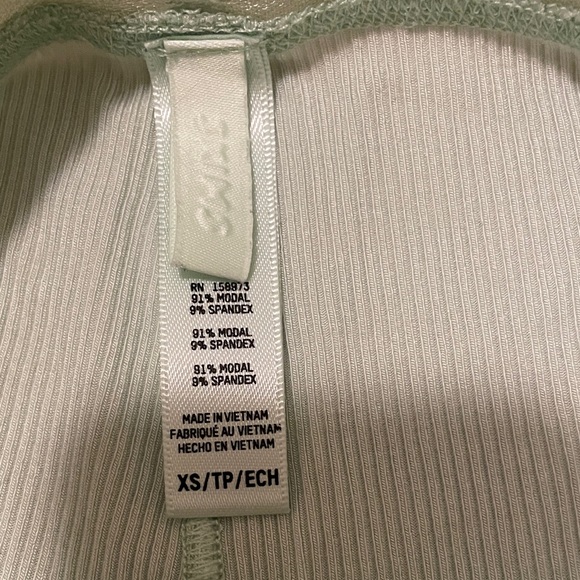 Skims Mint Color Ribbed Shorts - Picture 3 of 4